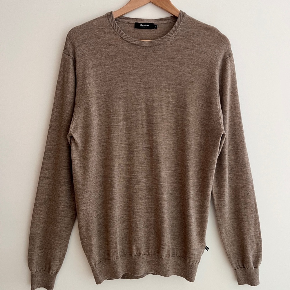 MATINIQUE Margrate 100% Merino Lightweight Crew Neck Sweater Academia Preppy